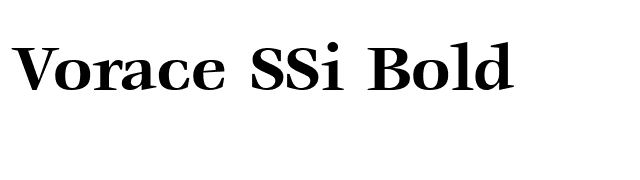 Vorace SSi Bold font preview
