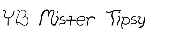 YB Mister Tipsy font preview