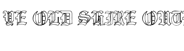 Ye Old Shire Outline font preview