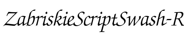 ZabriskieScriptSwash-RegularItalic font preview