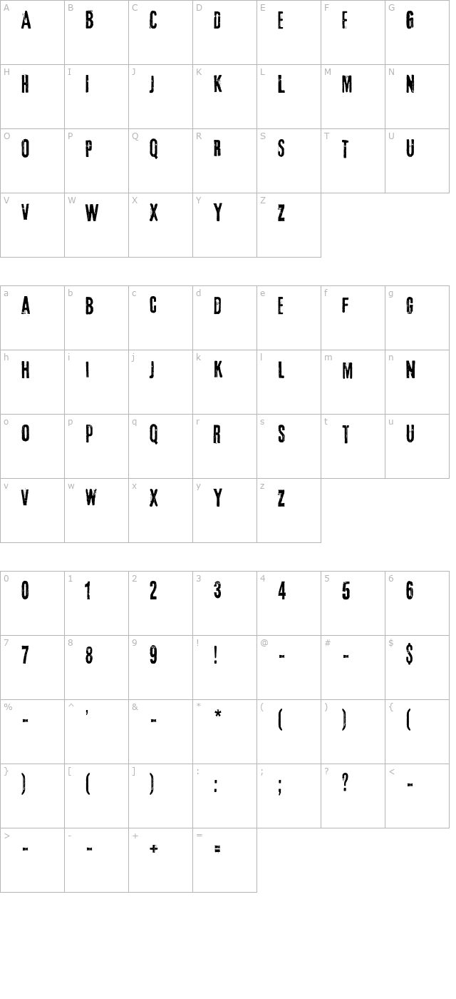 3rd-man-otf character map