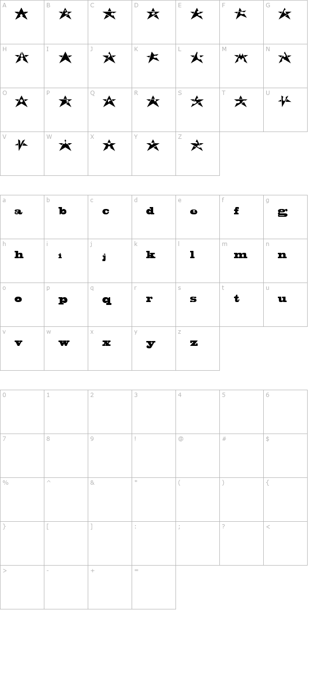 adrian-stars character map