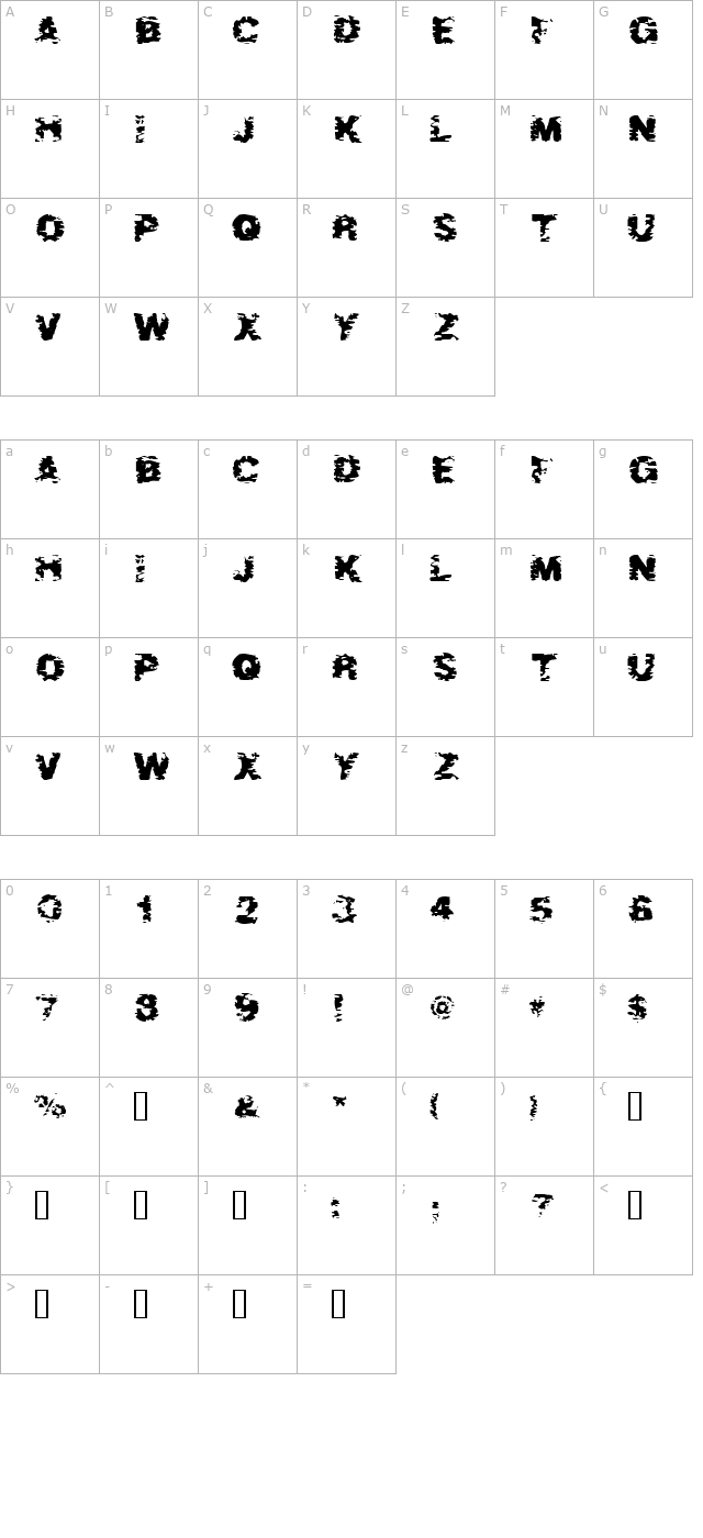 After Shock character map