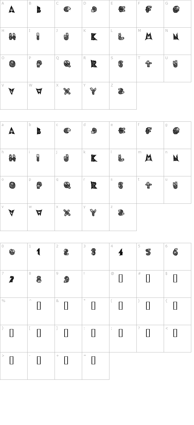 AIx Darbotzcumi character map