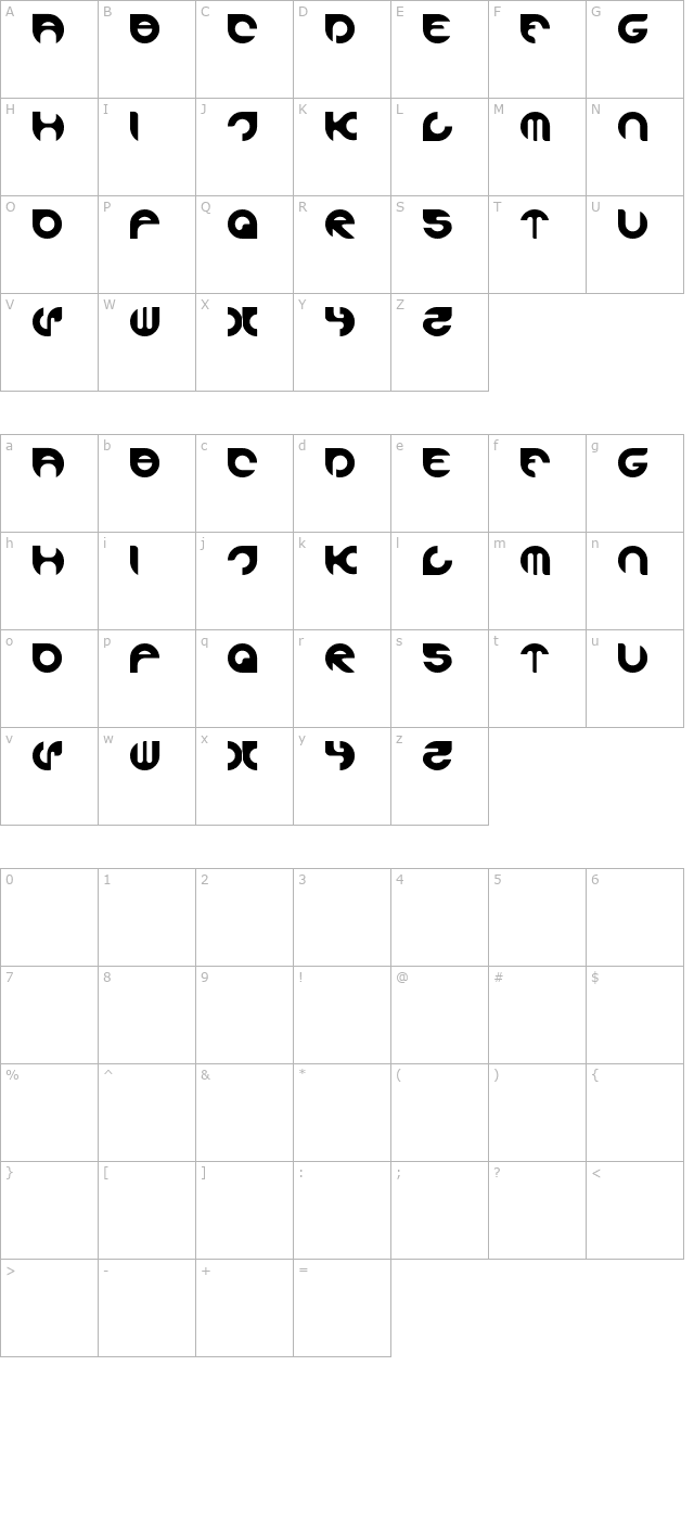 alexandra character map