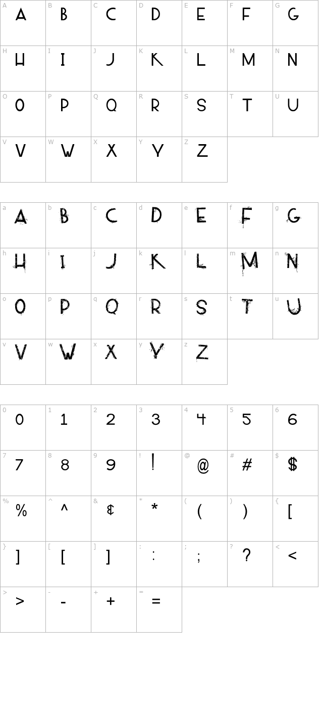 alpaca-54 character map