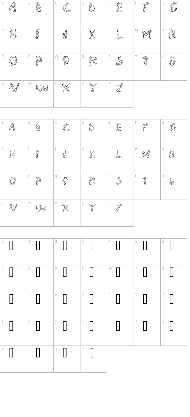 Alpha Fitness character map