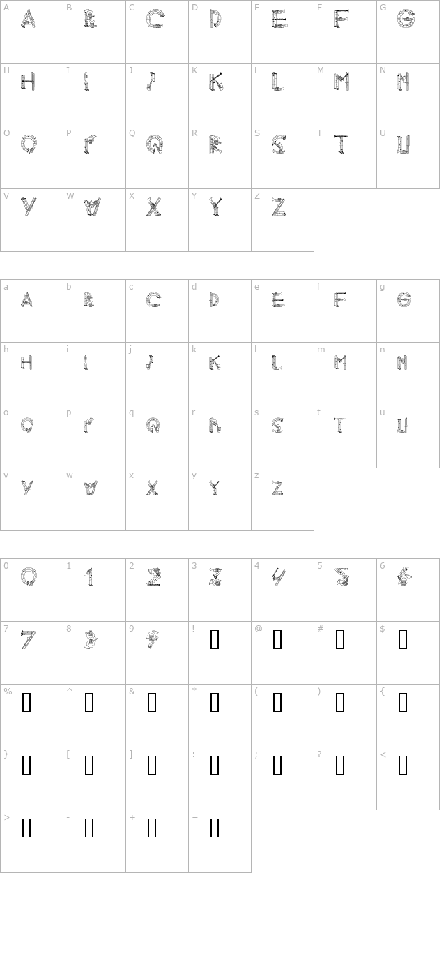 alpha-music-man character map