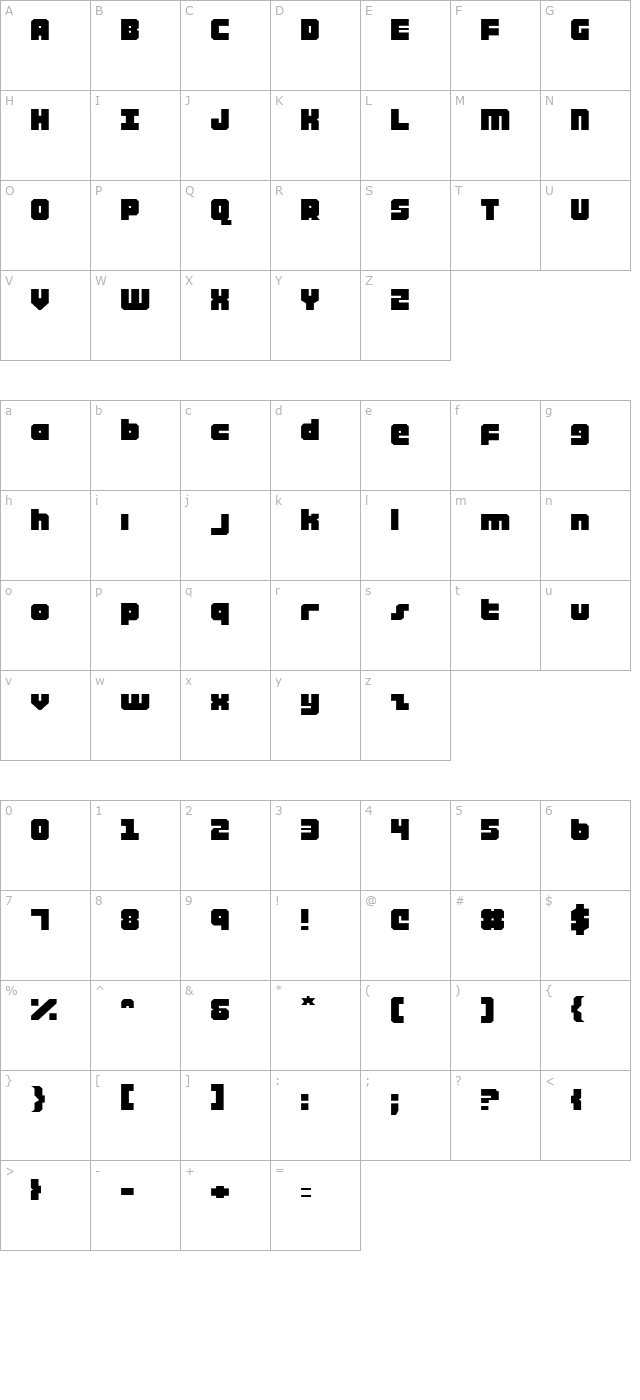 alpha-taurus-expanded character map