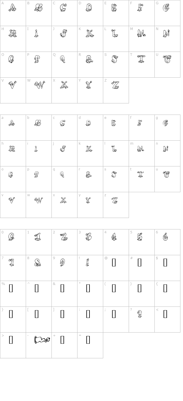 AlphaElfin character map