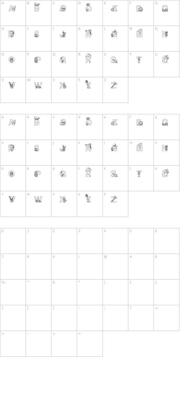 alphapix character map