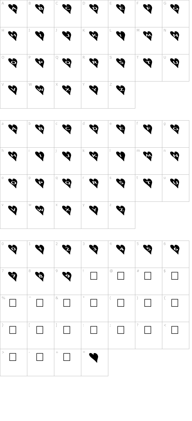 AlphaShapes hearts 2b character map