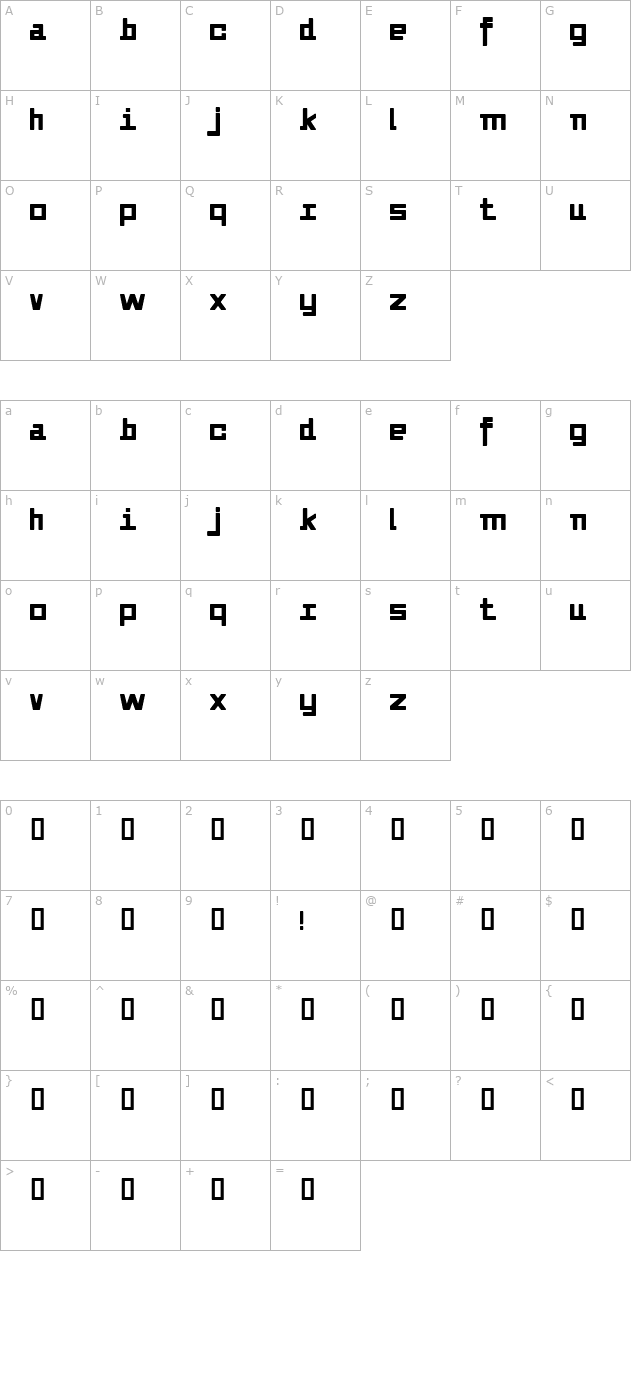 Alvedon character map