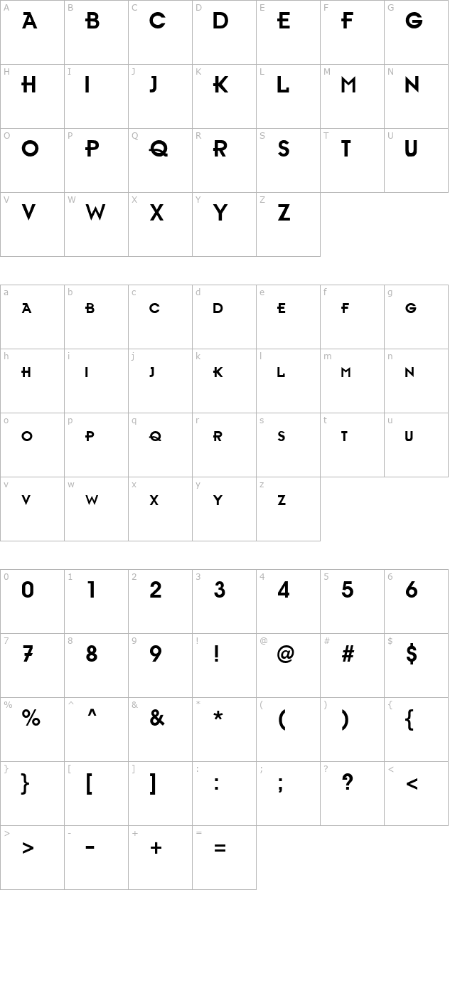 Ambient character map