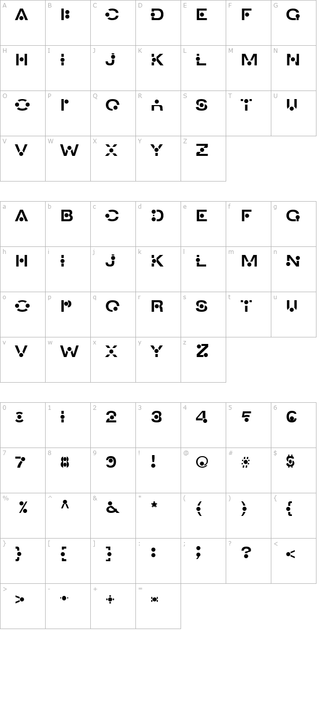 An Creon character map