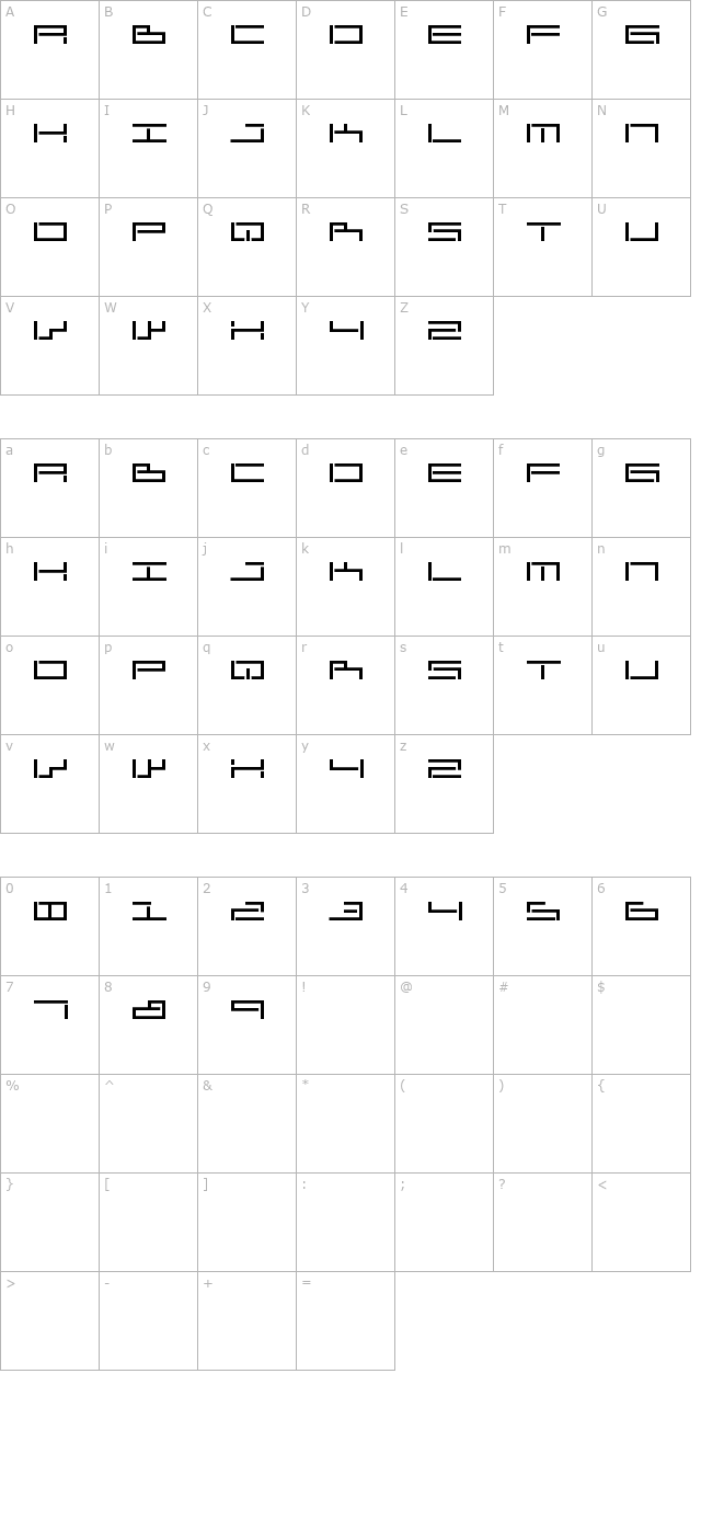 AnaScript character map