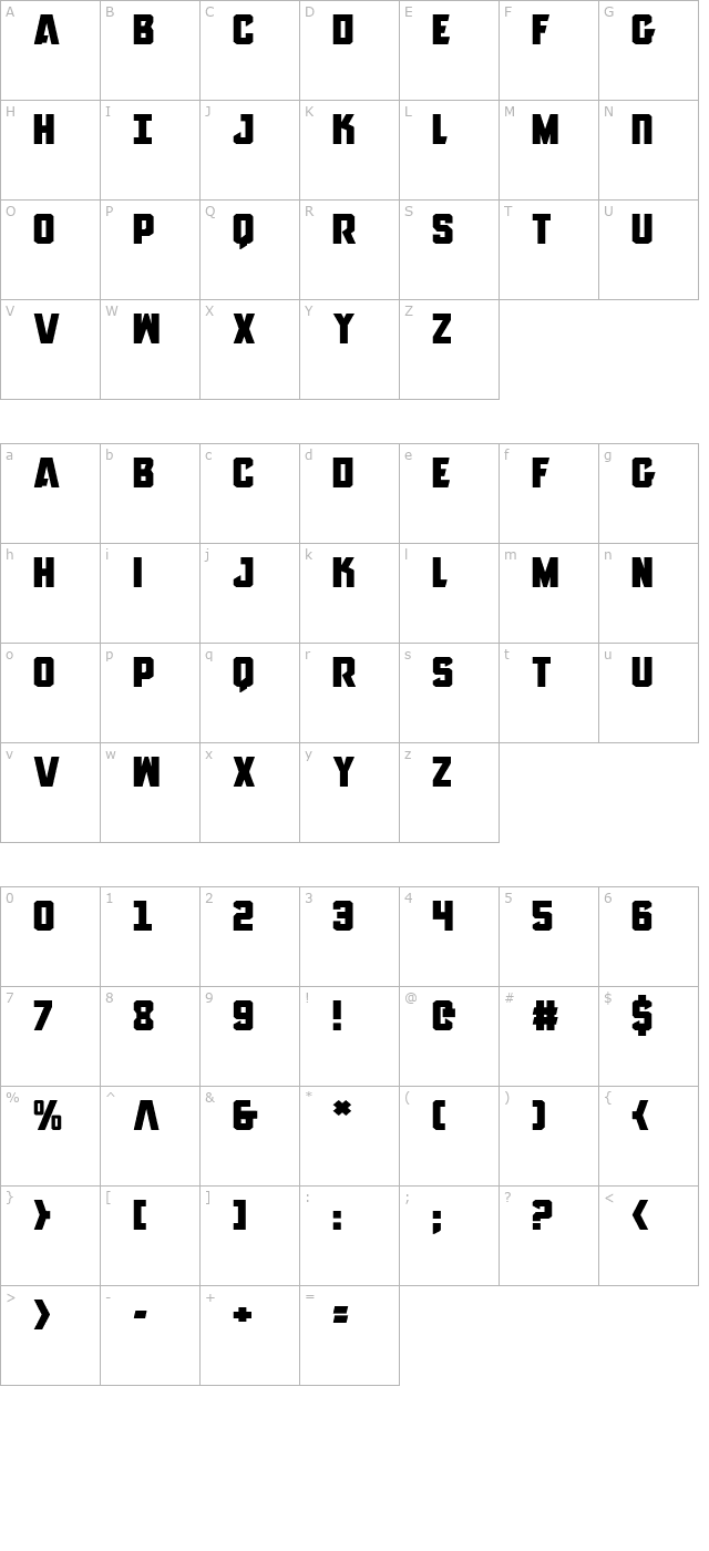 antilles-expanded character map