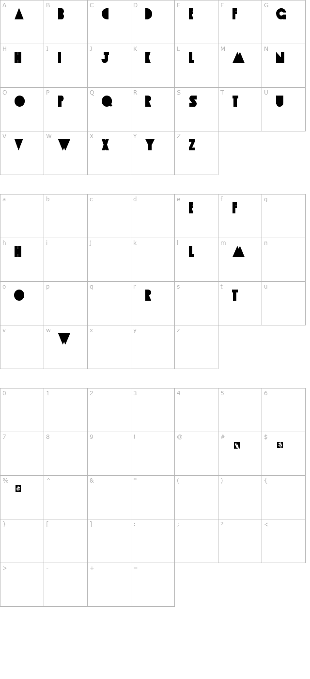 Apple Tree character map