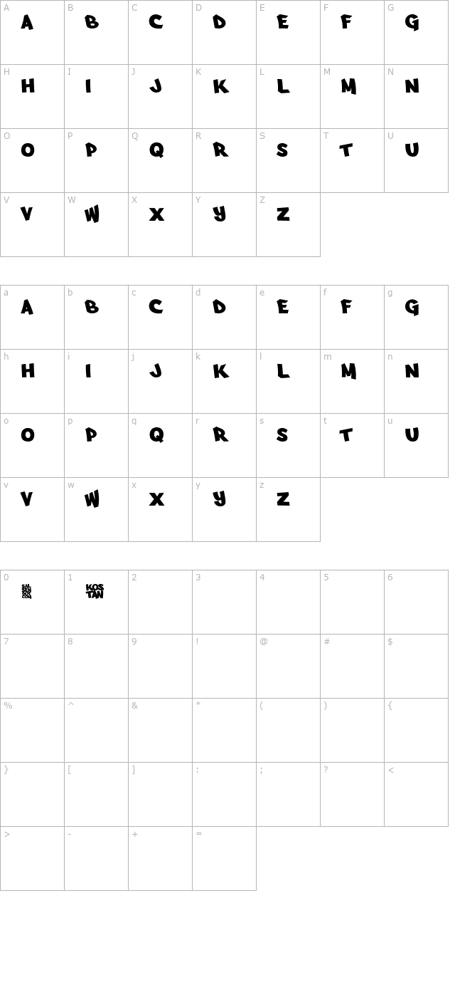 arfmoochikncheez character map