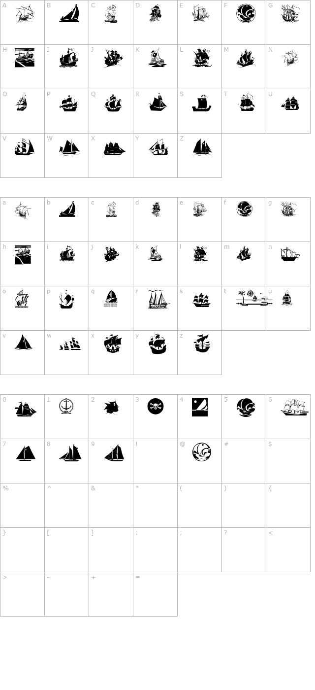 armada-pirata character map