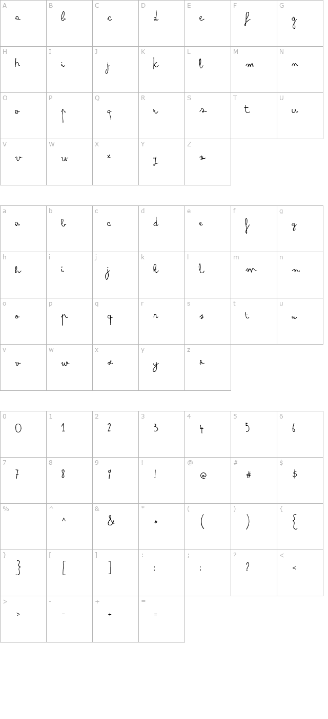 arsenale-white character map