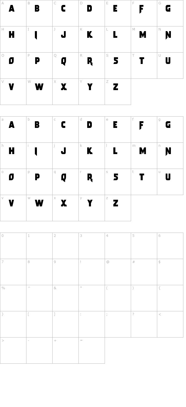 arwing character map