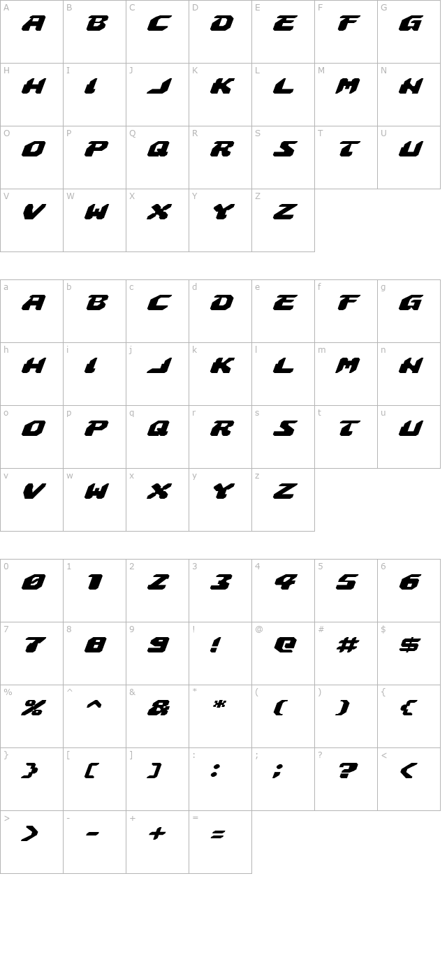 astropolis-expanded-italic character map