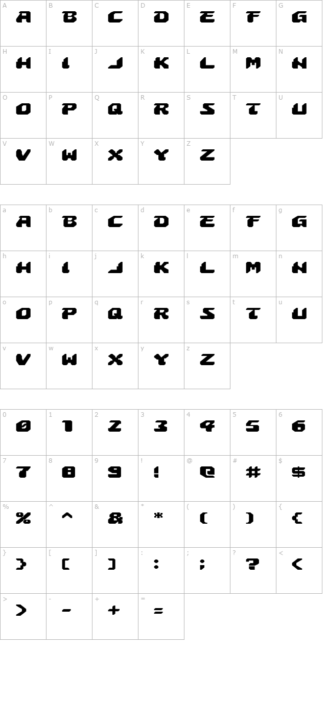 astropolis-expanded character map