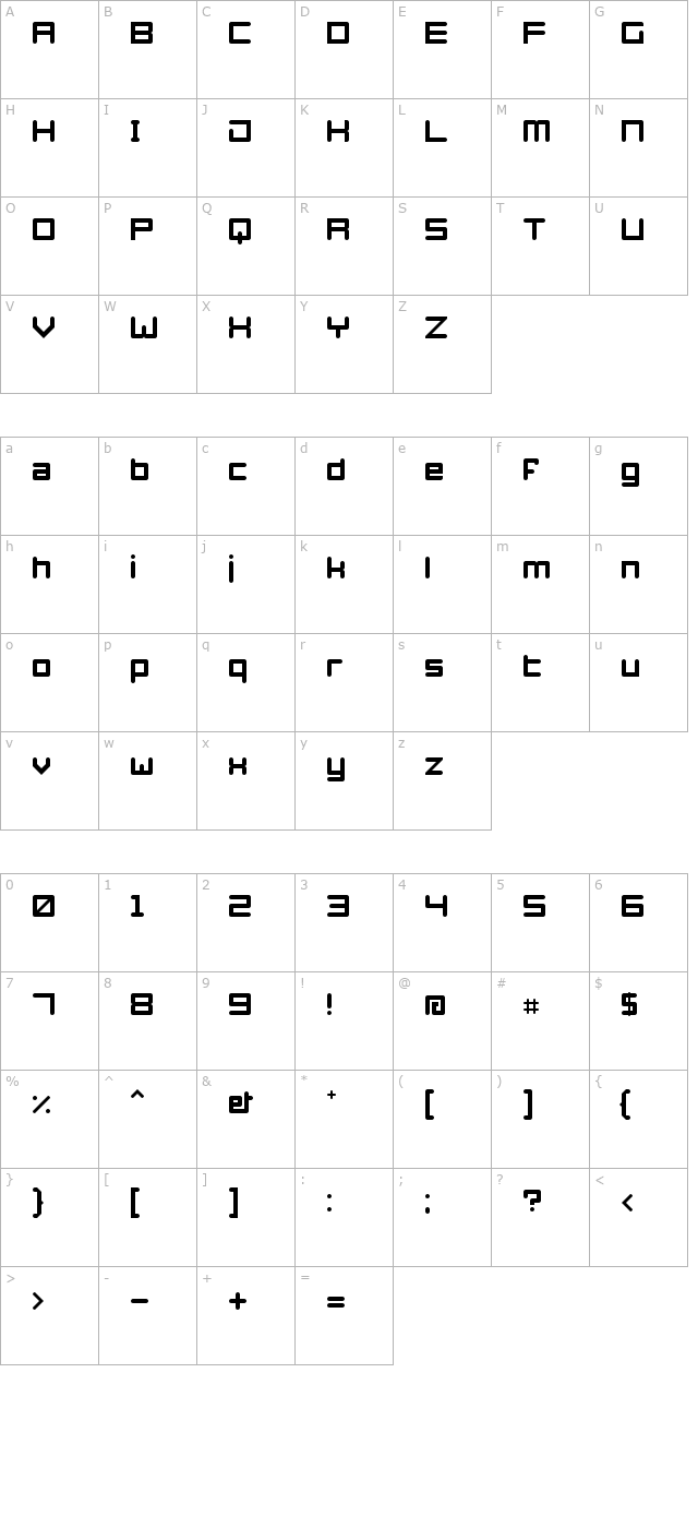 azertype character map