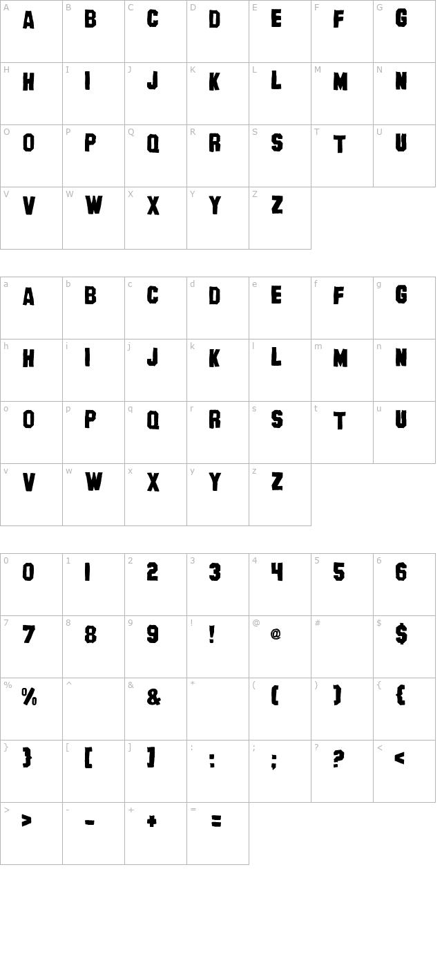 banhart-black character map