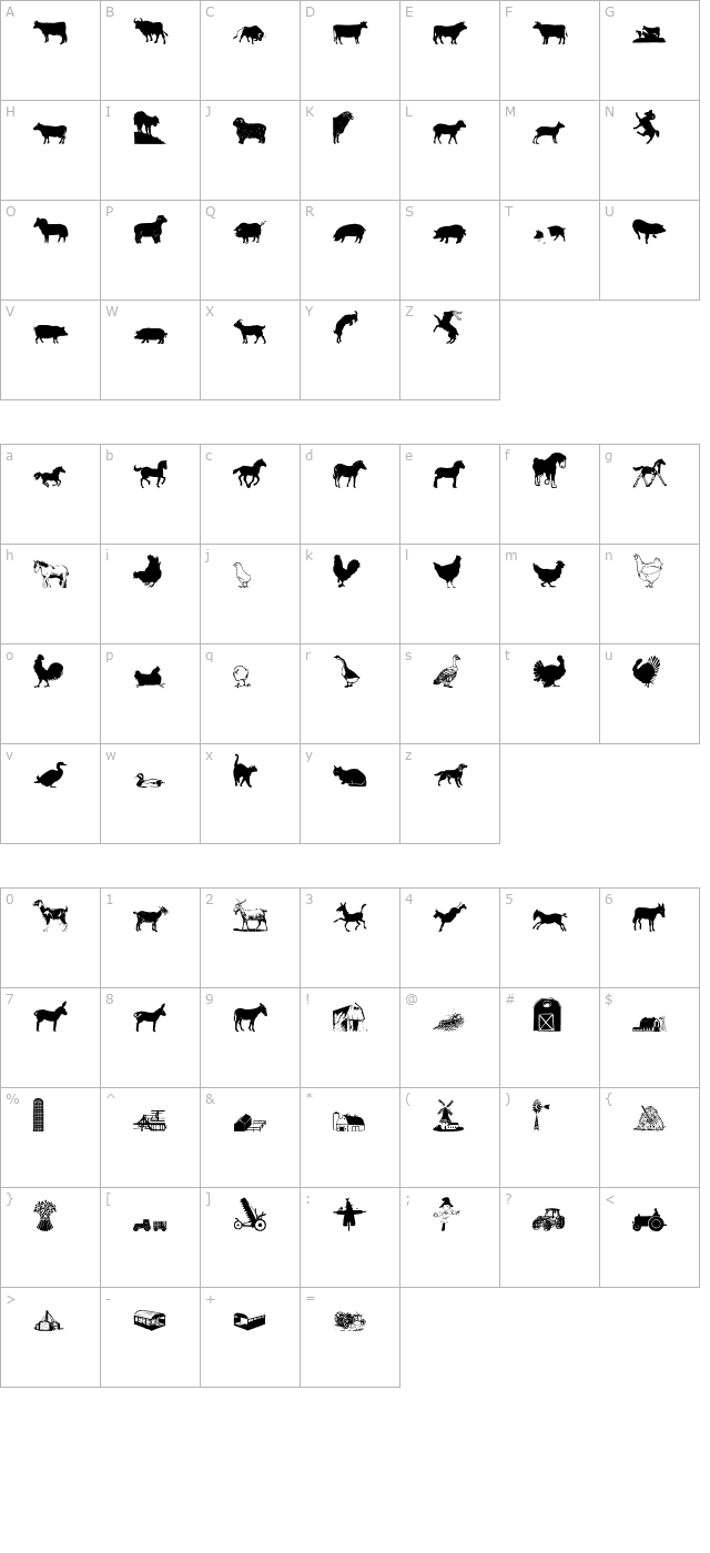 barnyard character map