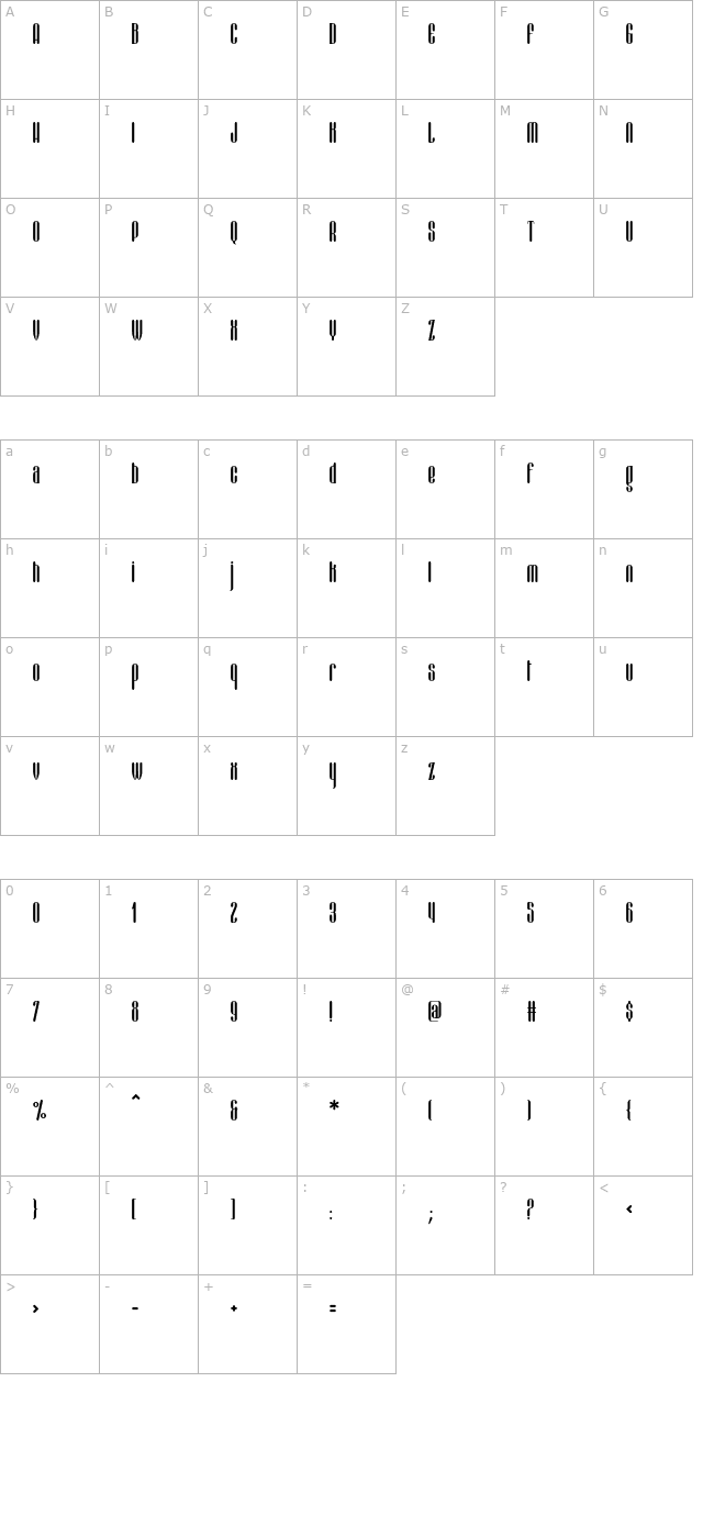 BattleStation OTF character map