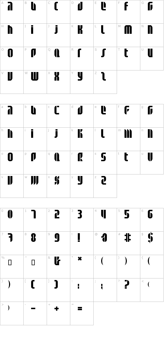 bd-alm character map