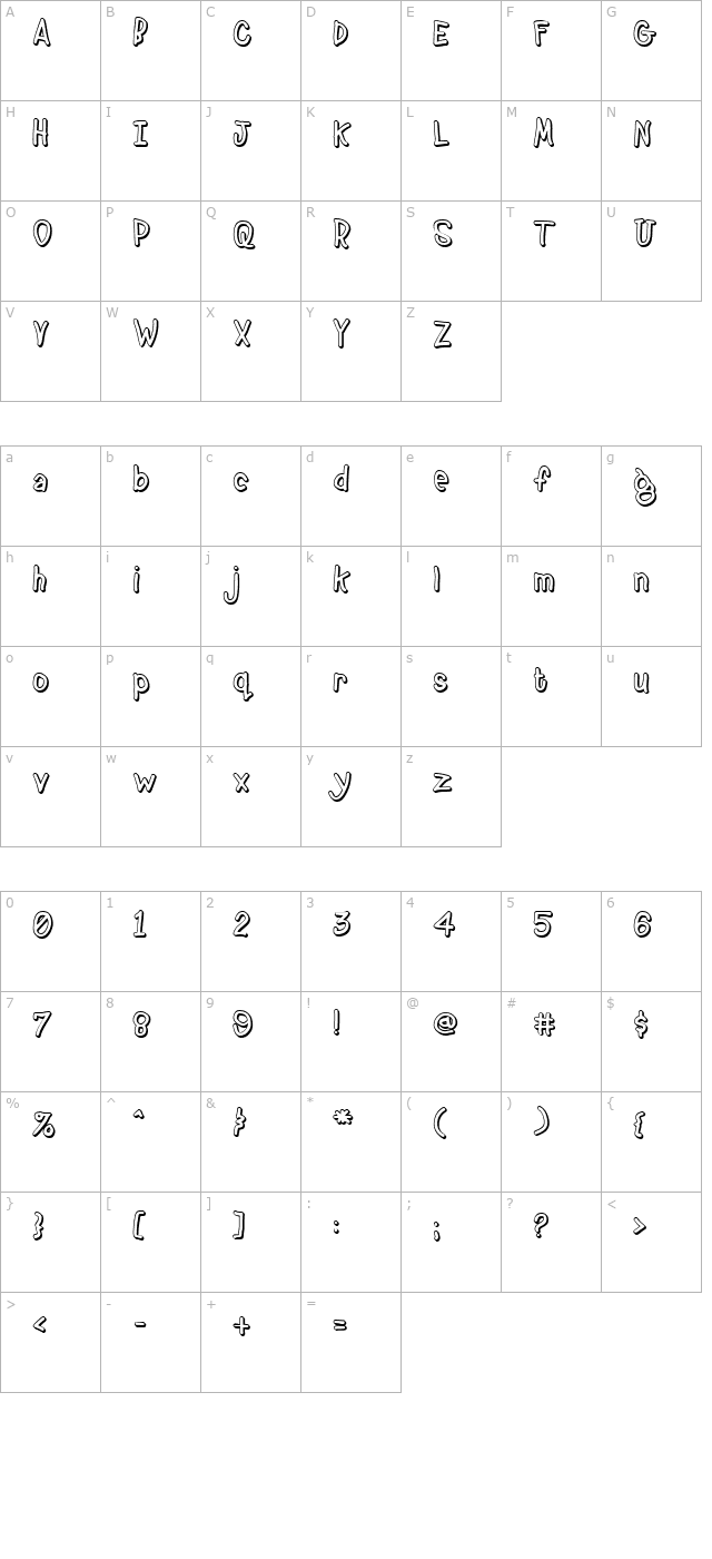 Bean Town character map