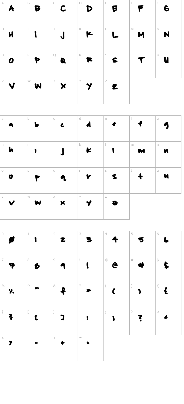 beasley character map