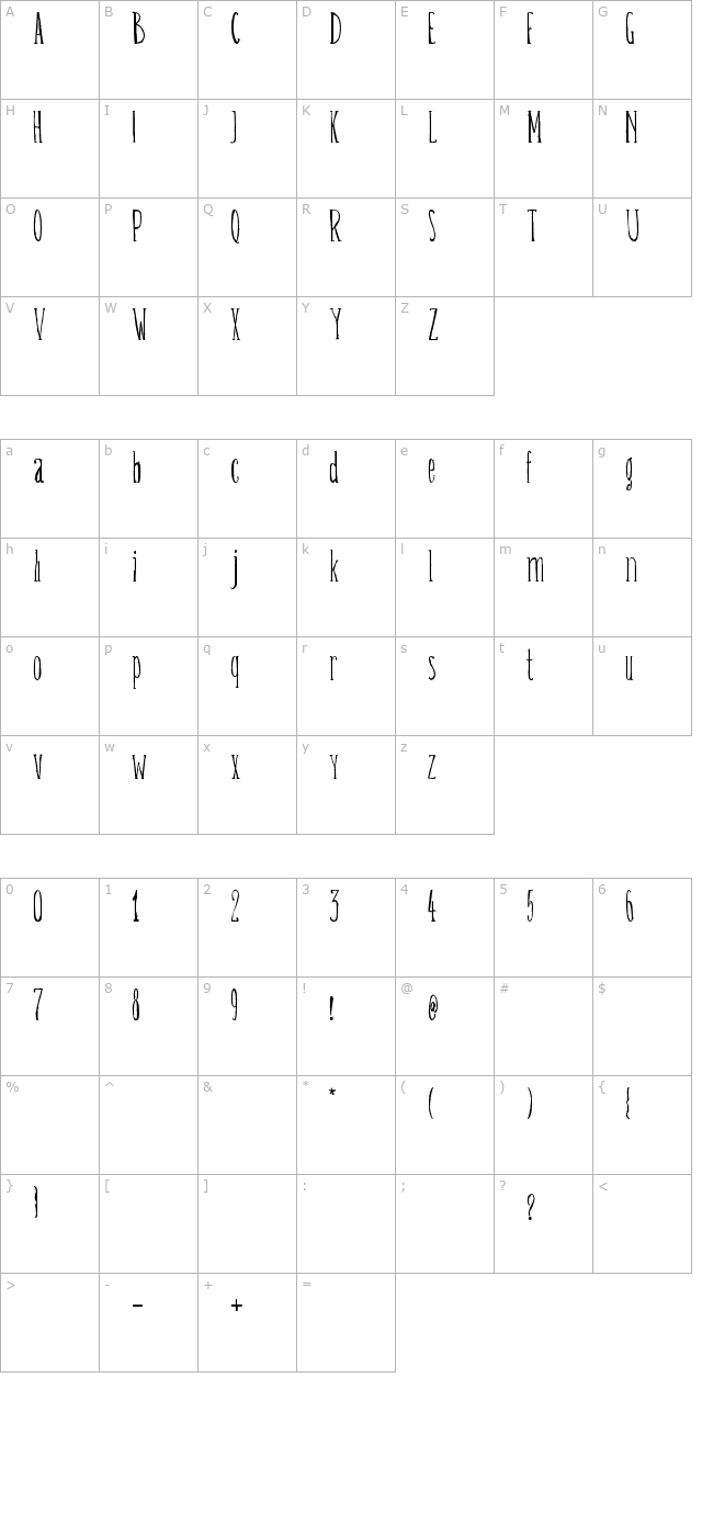 Belisa Plumilla Manual character map