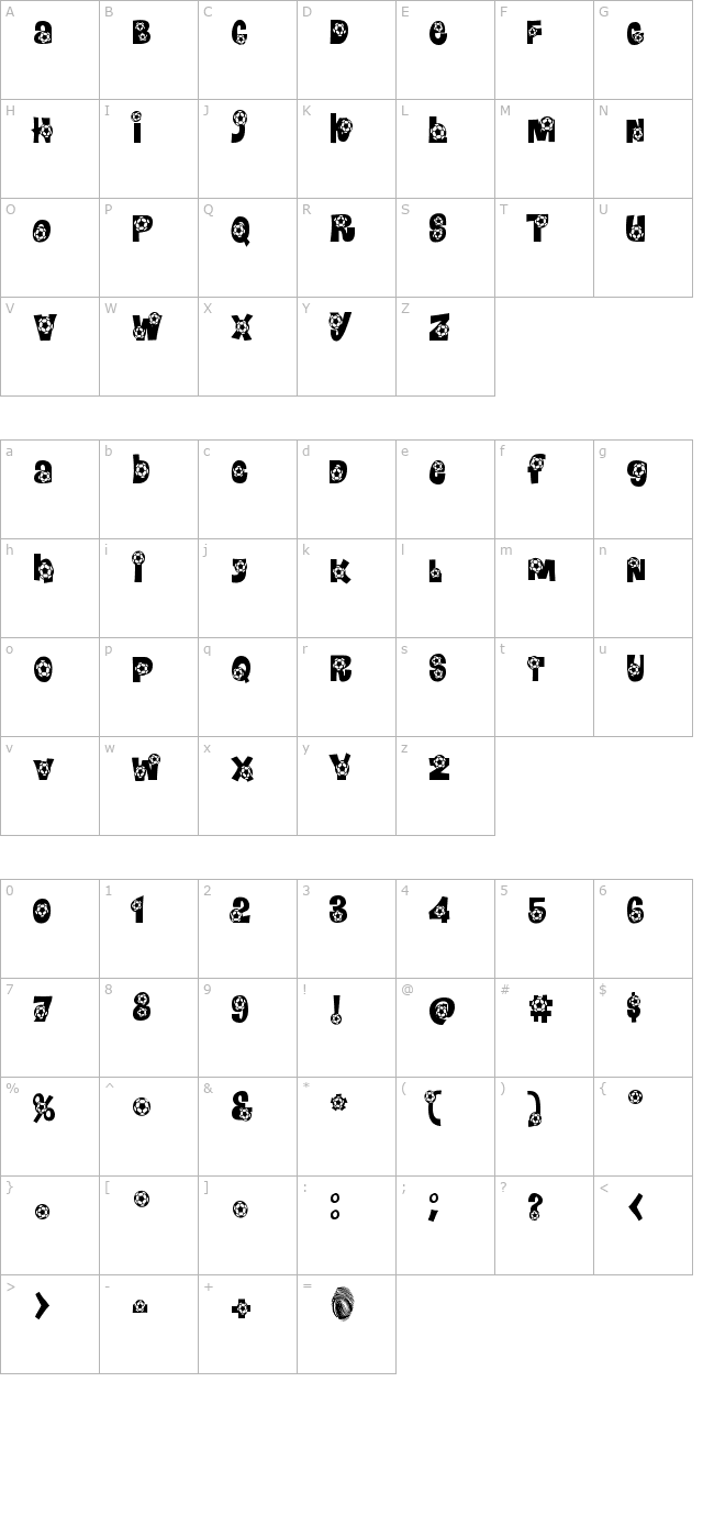 bend-it character map