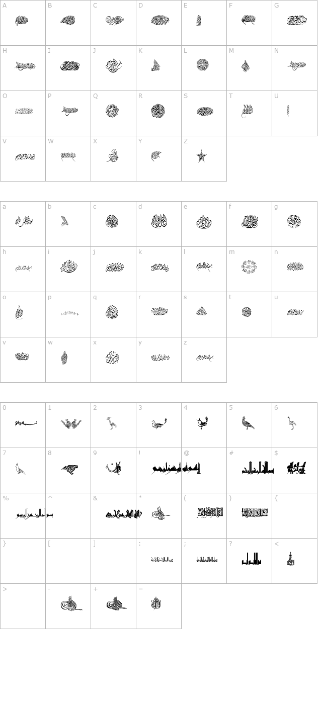 besmellah-3 character map