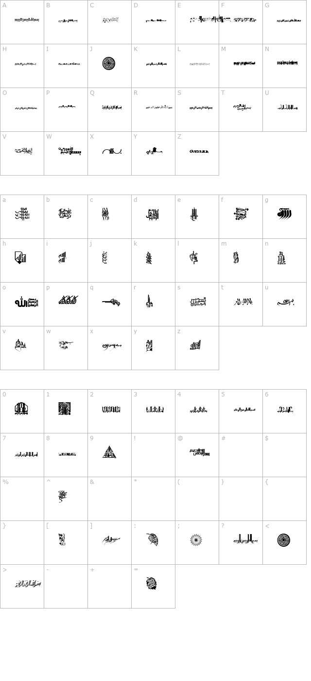 besmellah-4 character map