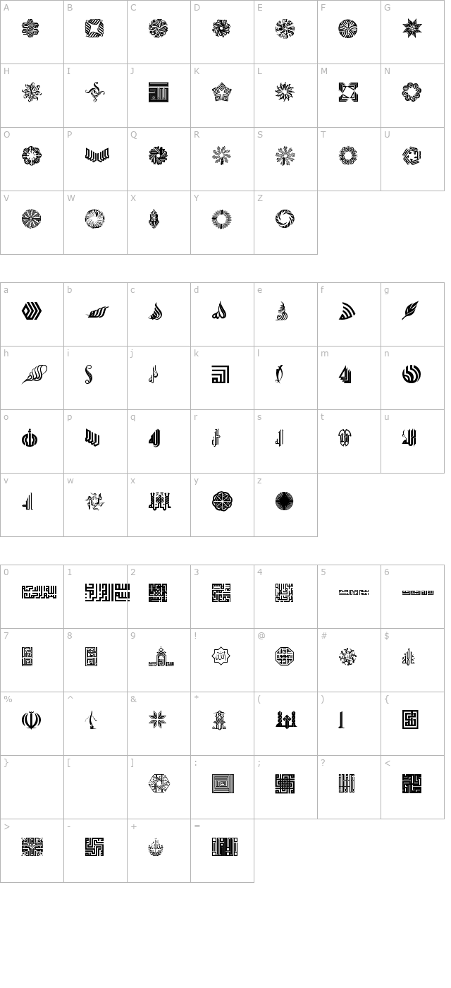 besmellah-5 character map