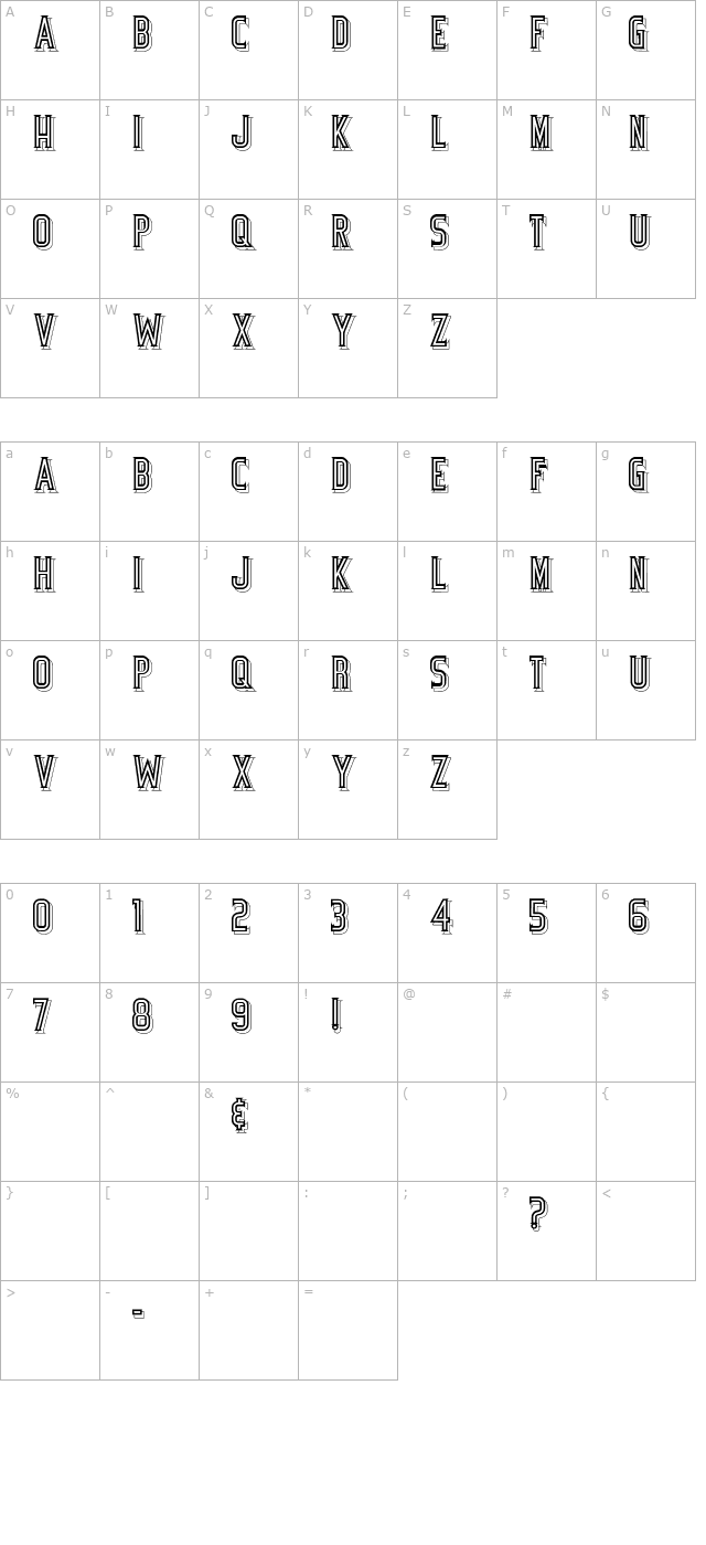 Bicycle Fancy character map