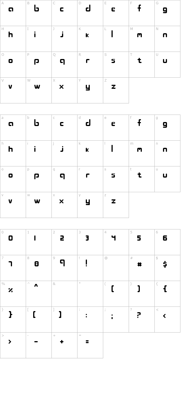 bloejbytesdep- character map