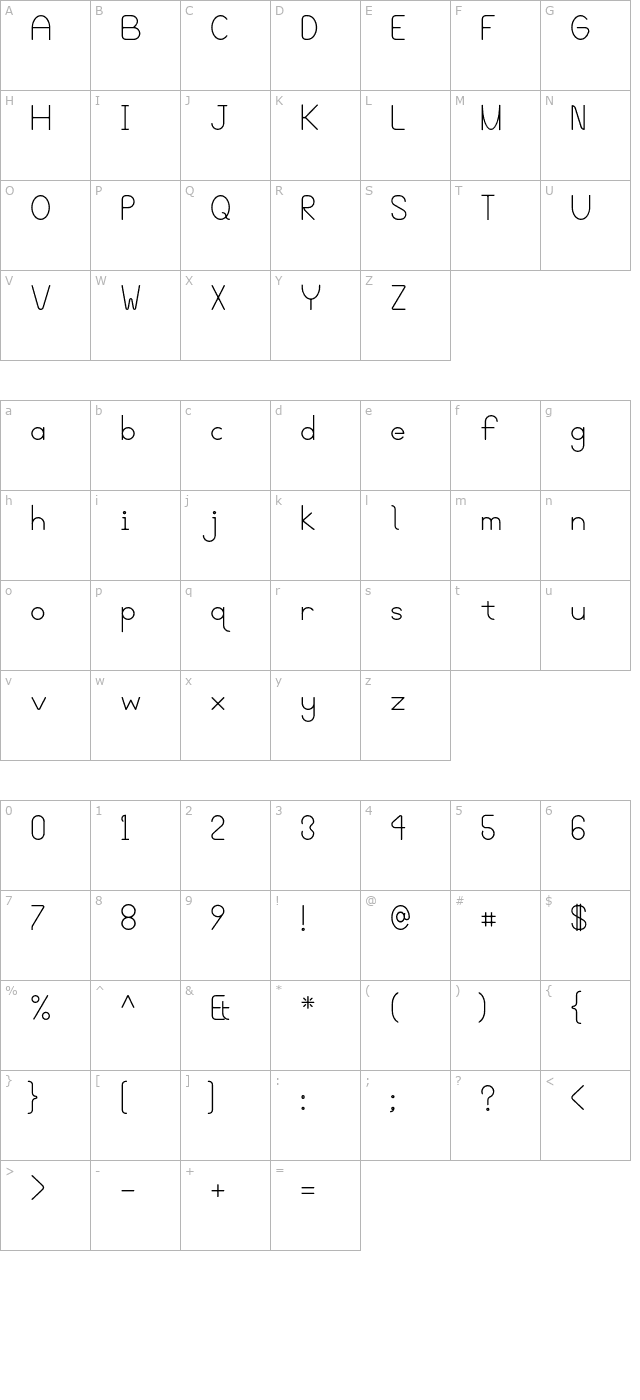 blooming-grove-alternate-otf character map