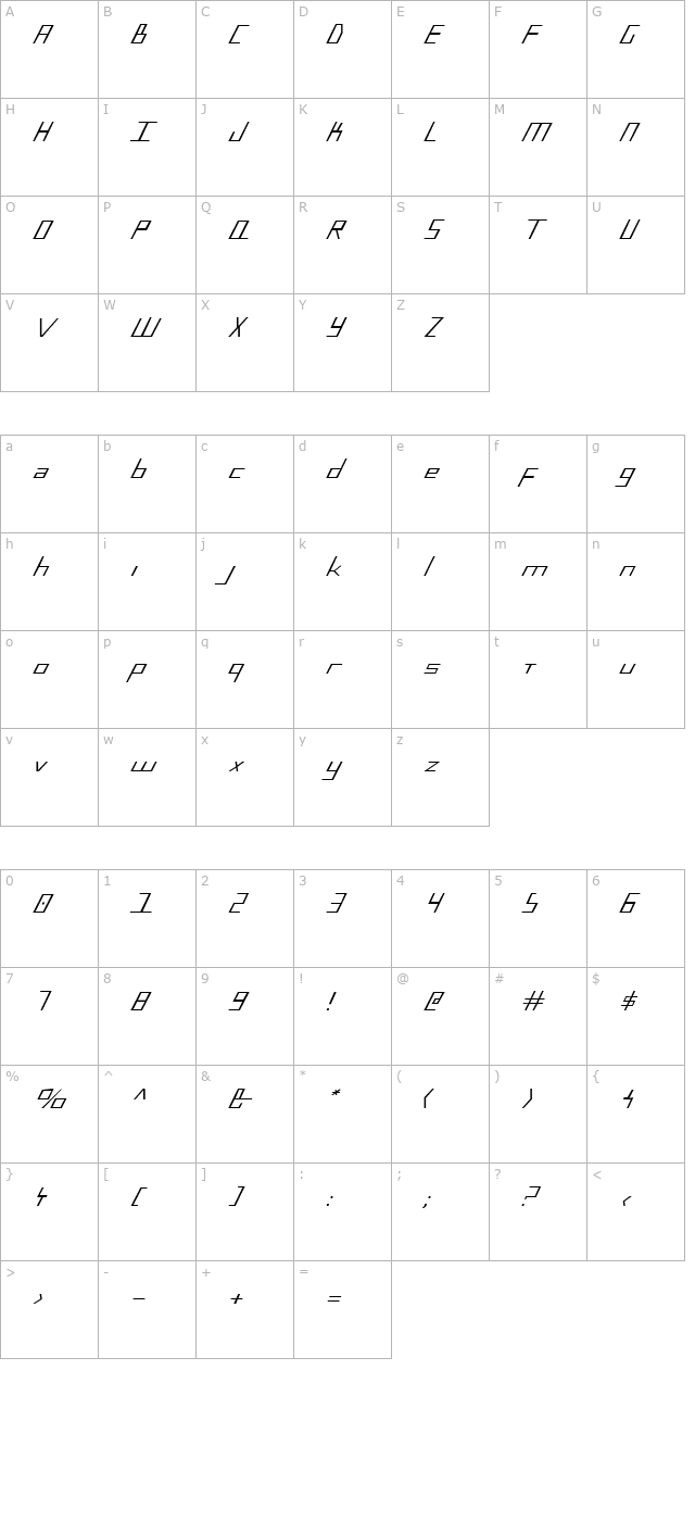 blue-july character map