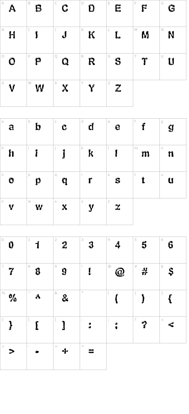 BN M@tan character map