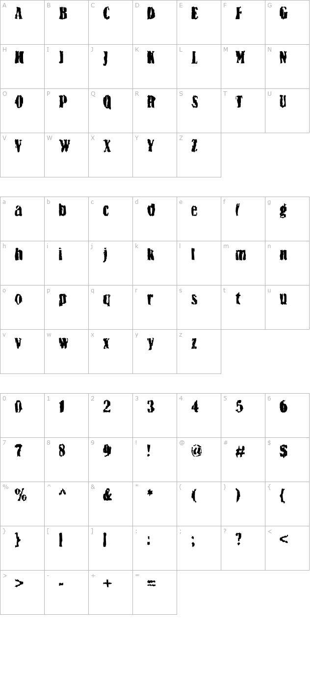 BN-Yiftach character map