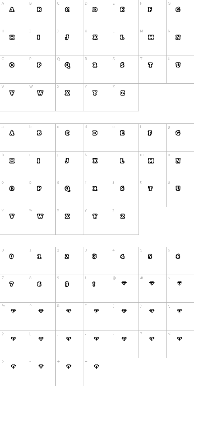 Bone Hymie character map