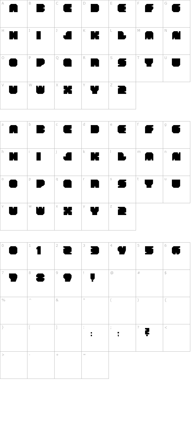 Boodas.de | Subtract character map