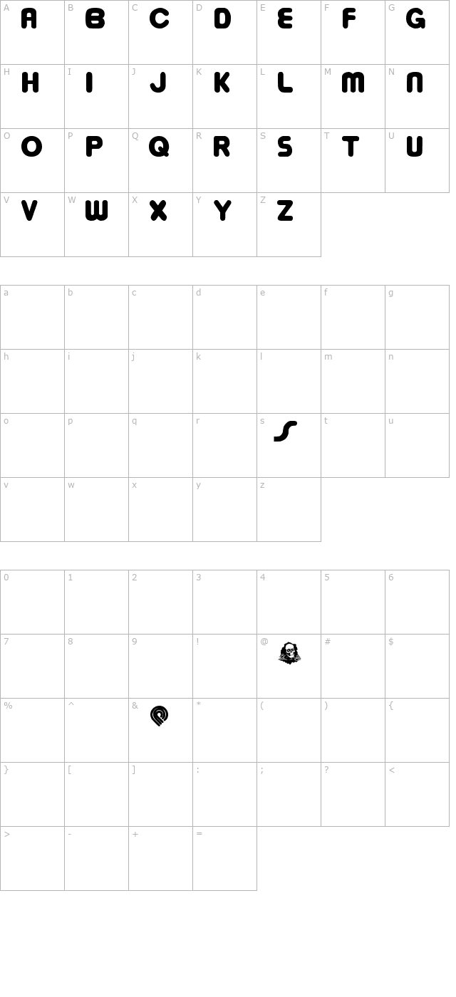 bowellberalta character map