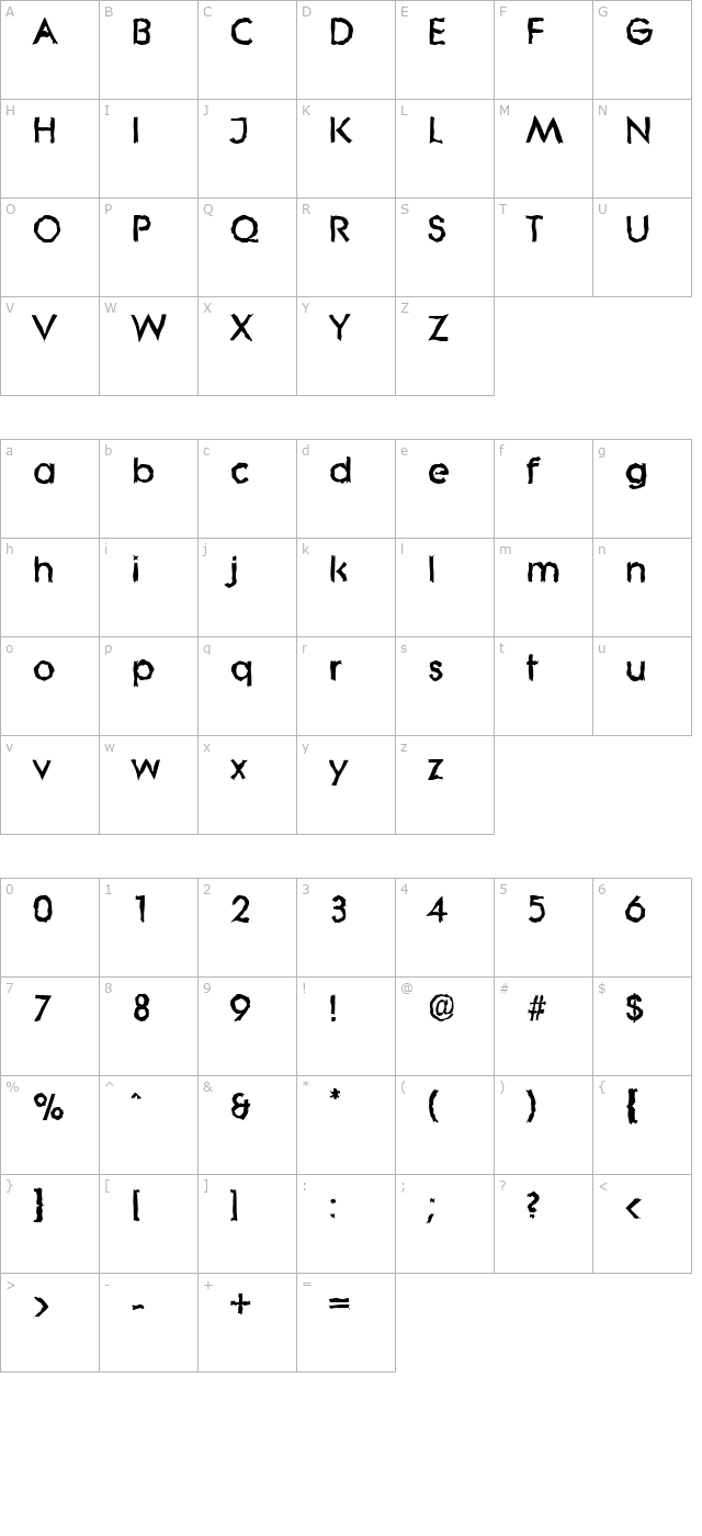 bradbeckerrandom-heavy-regular character map